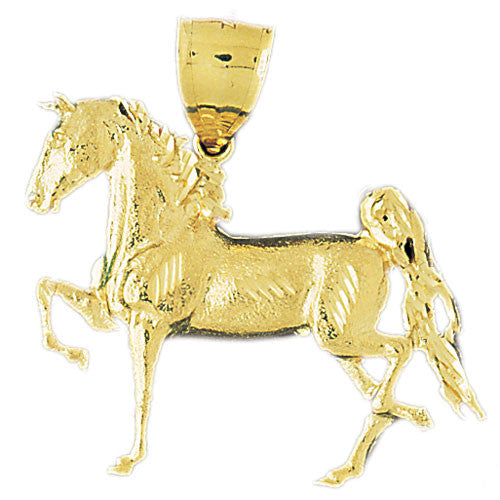 14K GOLD ANIMAL CHARM - HORSE #1743