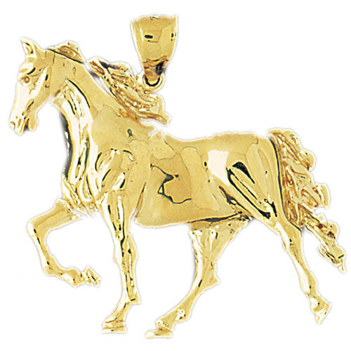 14K GOLD ANIMAL CHARM - HORSE #1744