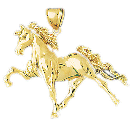 14K GOLD ANIMAL CHARM - HORSE #1745