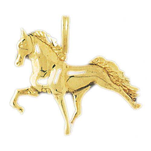 14K GOLD ANIMAL CHARM - HORSE #1747