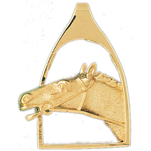 14K GOLD ANIMAL CHARM - HORSE #1765