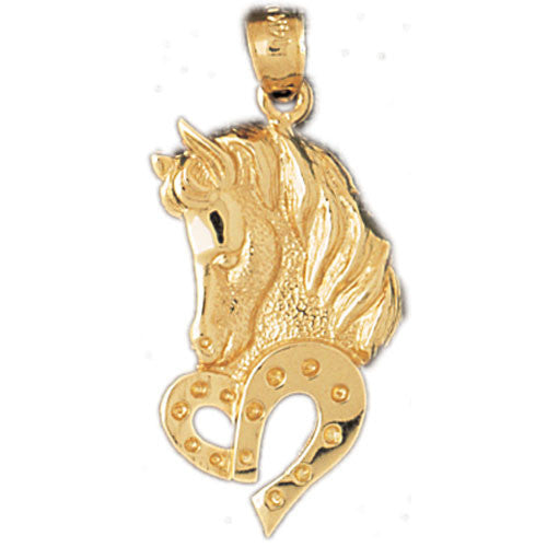 14K GOLD ANIMAL CHARM - HORSE #1772