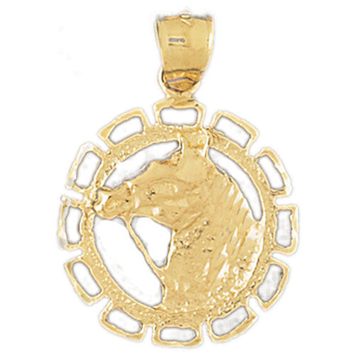 14K GOLD ANIMAL CHARM - HORSE #1779