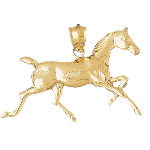 14K GOLD ANIMAL CHARM - HORSE #1780
