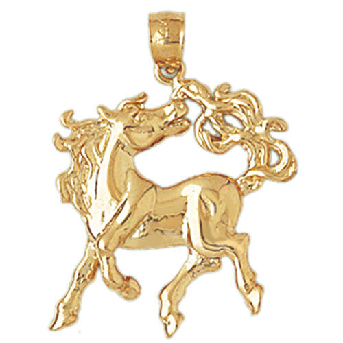 14K GOLD ANIMAL CHARM - HORSE #1782