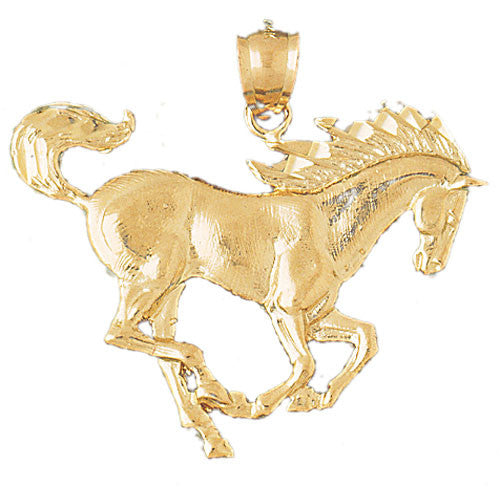 14K GOLD ANIMAL CHARM - HORSE #1785