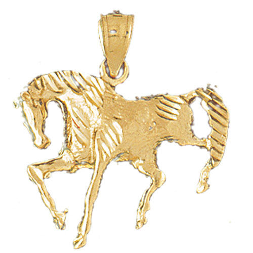 14K GOLD ANIMAL CHARM - HORSE #1786