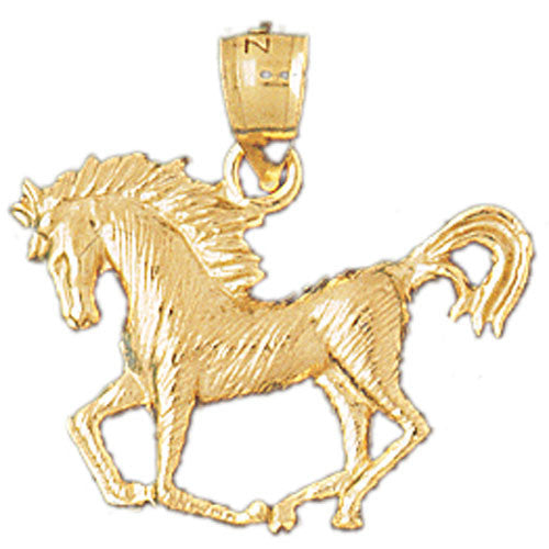 14K GOLD ANIMAL CHARM - HORSE #1788
