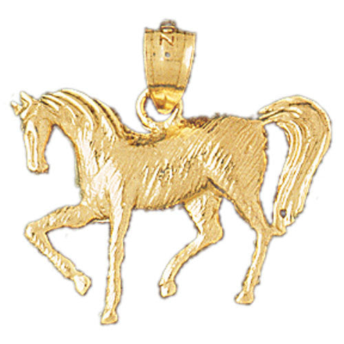 14K GOLD ANIMAL CHARM - HORSE #1789