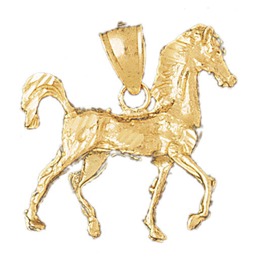 14K GOLD ANIMAL CHARM - HORSE #1793