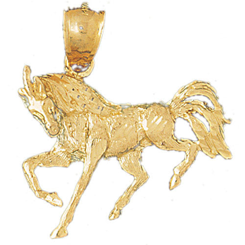 14K GOLD ANIMAL CHARM - HORSE #1795