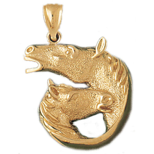 14K GOLD ANIMAL CHARM - HORSE #1802