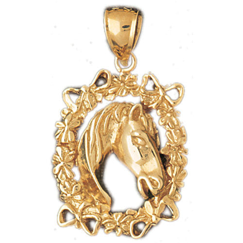 14K GOLD ANIMAL CHARM - HORSE #1805