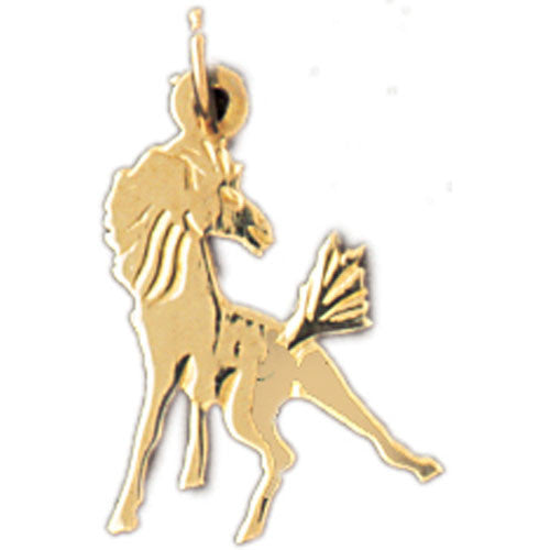 14K GOLD ANIMAL CHARM - HORSE #1810