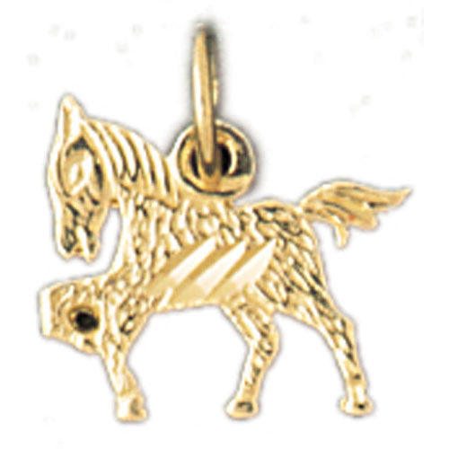 14K GOLD ANIMAL CHARM - HORSE #1811