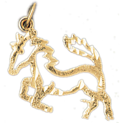 14K GOLD ANIMAL CHARM - HORSE #1812