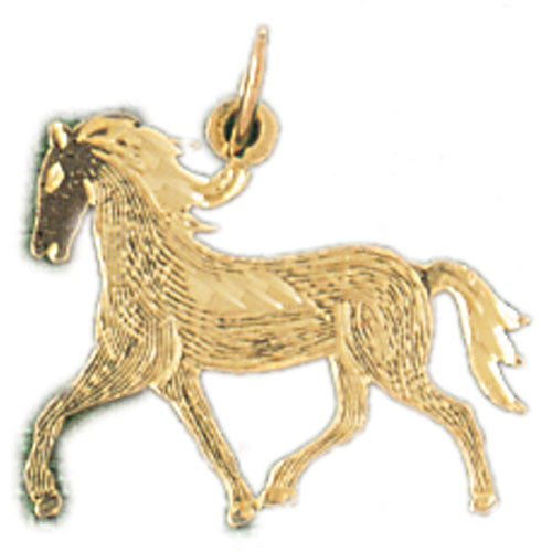 14K GOLD ANIMAL CHARM - HORSE #1813