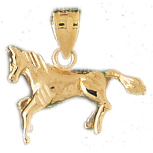14K GOLD ANIMAL CHARM - HORSE #1820