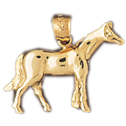14K GOLD ANIMAL CHARM - HORSE #1821