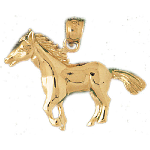 14K GOLD ANIMAL CHARM - HORSE #1826