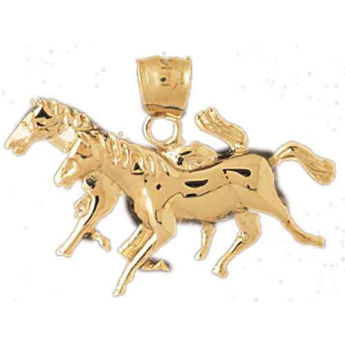 14K GOLD ANIMAL CHARM - HORSE #1830