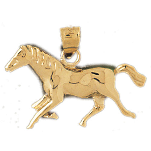 14K GOLD ANIMAL CHARM - HORSE #1831