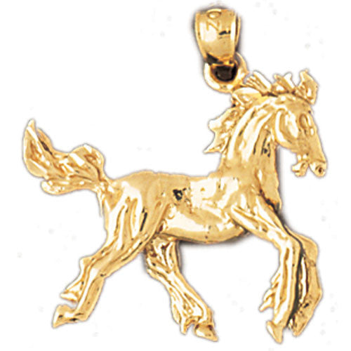 14K GOLD ANIMAL CHARM - HORSE #1840
