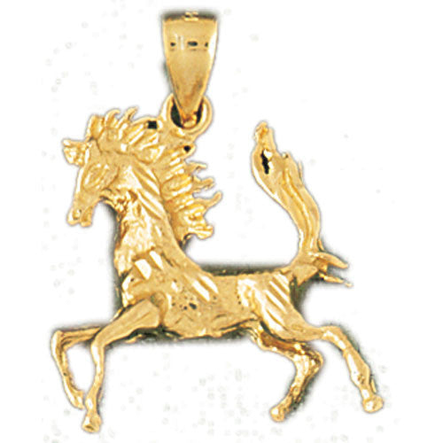14K GOLD ANIMAL CHARM - HORSE #1841