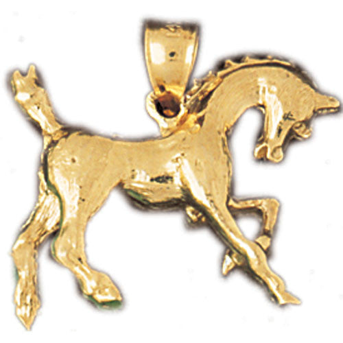 14K GOLD ANIMAL CHARM - HORSE #1842