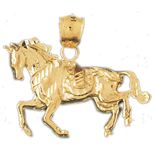 14K GOLD ANIMAL CHARM - HORSE #1843