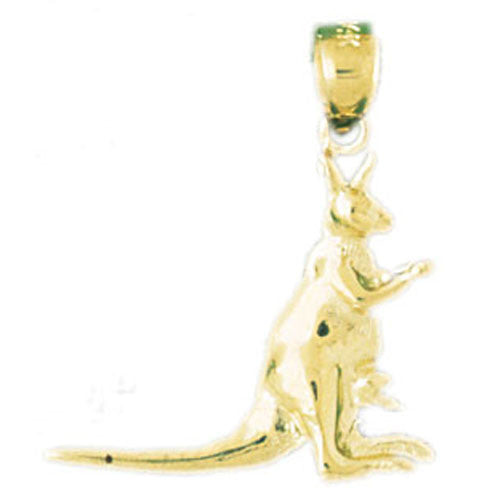 14K GOLD ANIMAL CHARM - KANGAROO #2609