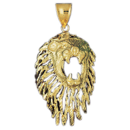 14K GOLD ANIMAL CHARM - LION #1652