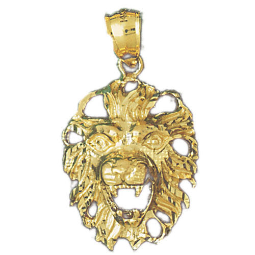 14K GOLD ANIMAL CHARM - LION #1662