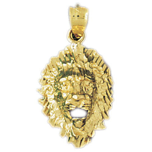 14K GOLD ANIMAL CHARM - LION #1665