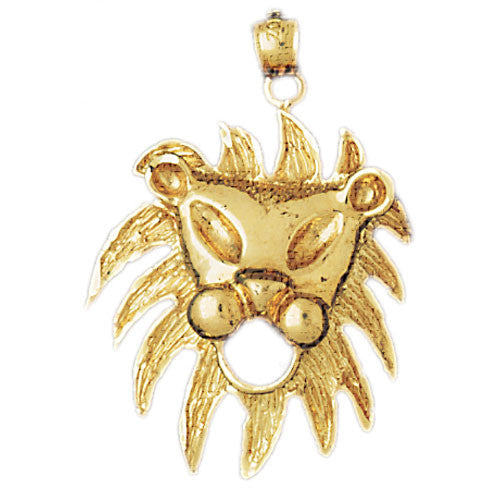 14K GOLD ANIMAL CHARM - LION #1668