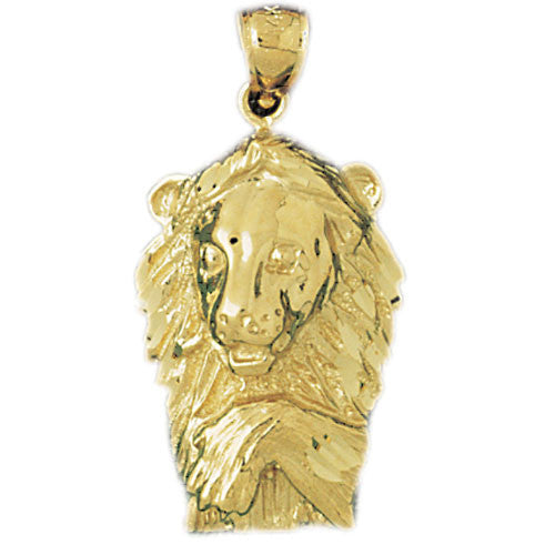 14K GOLD ANIMAL CHARM - LION #1674