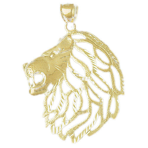 14K GOLD ANIMAL CHARM - LION #1677