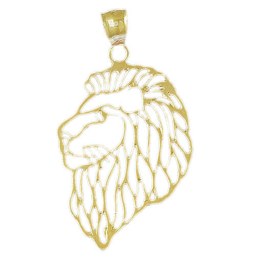 14K GOLD ANIMAL CHARM - LION #1678