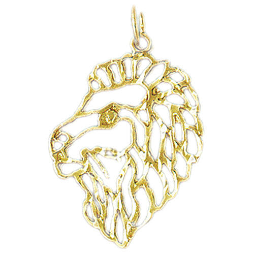 14K GOLD ANIMAL CHARM - LION #1679