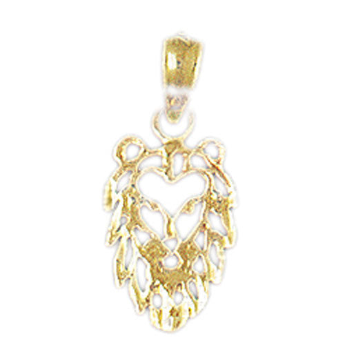 14K GOLD ANIMAL CHARM - LION #1681