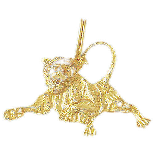 14K GOLD ANIMAL CHARM - LION #1685