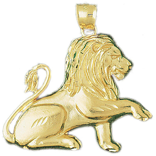14K GOLD ANIMAL CHARM - LION #1688