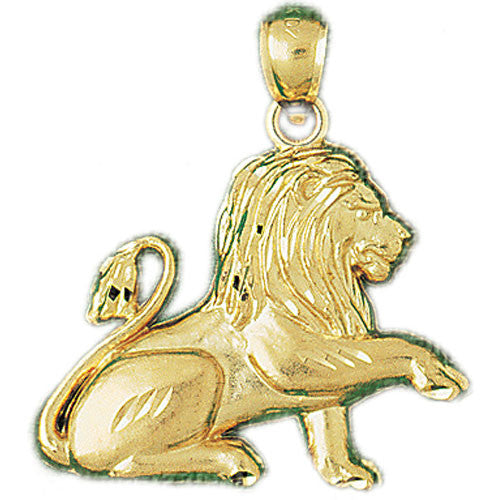 14K GOLD ANIMAL CHARM - LION #1689