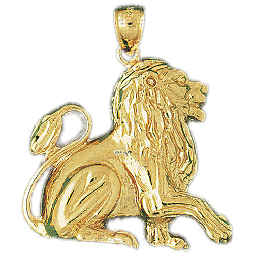 14K GOLD ANIMAL CHARM - LION #1690