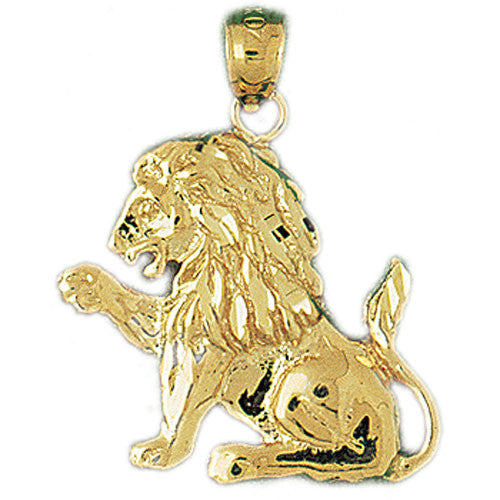 14K GOLD ANIMAL CHARM - LION #1691