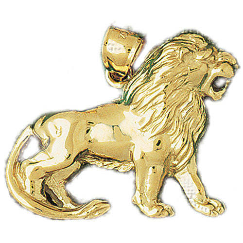 14K GOLD ANIMAL CHARM - LION #1692