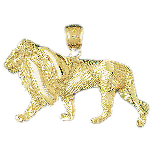 14K GOLD ANIMAL CHARM - LION #1693