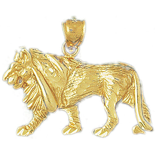14K GOLD ANIMAL CHARM - LION #1694