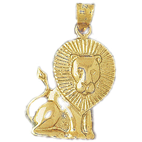 14K GOLD ANIMAL CHARM - LION #1695