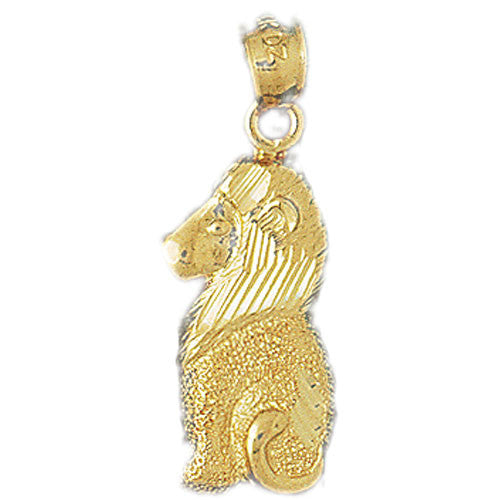 14K GOLD ANIMAL CHARM - LION #1696